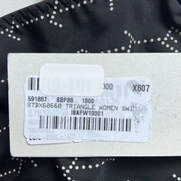 Stella McCartney Black and White Logo Triangle Bikini Top | NWT Size L - Picture 7 of 12
